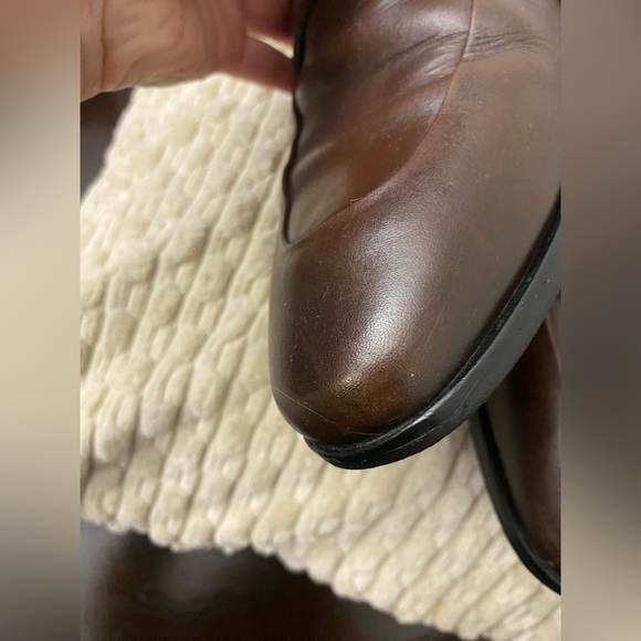 Hugo Boss Penny Loafers Men's 8 Dark Brown Leather Dress, runs large - Picture 6 of 16